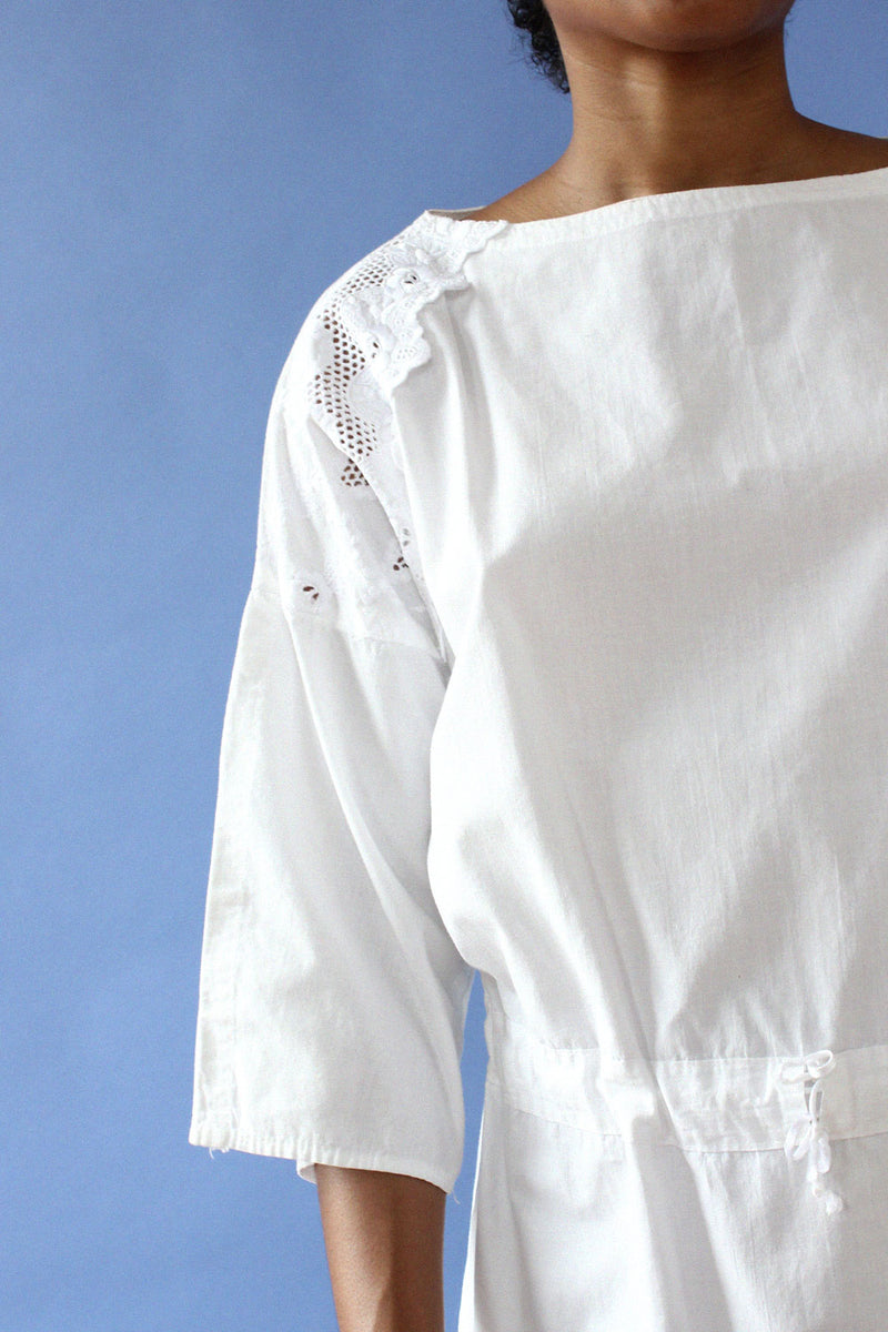 Crisp Cotton Eyelet Mini Dress S-L
