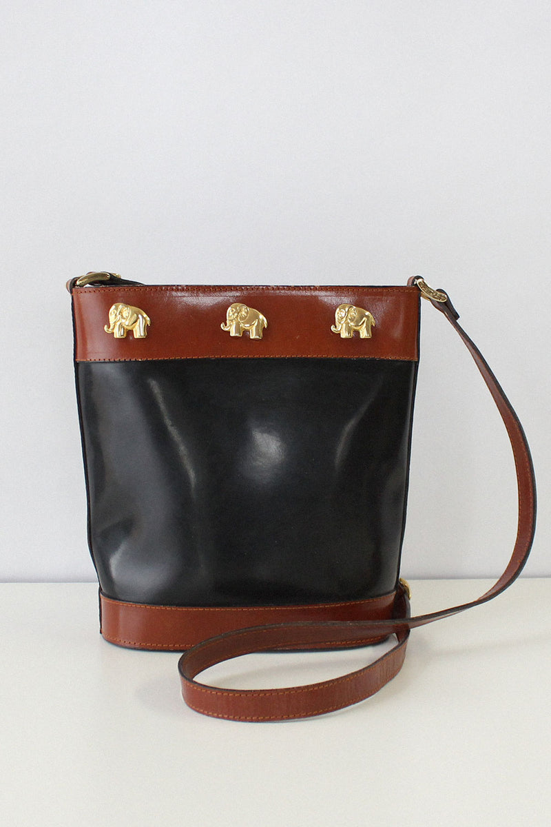 Elephants Crossing Bucket Bag