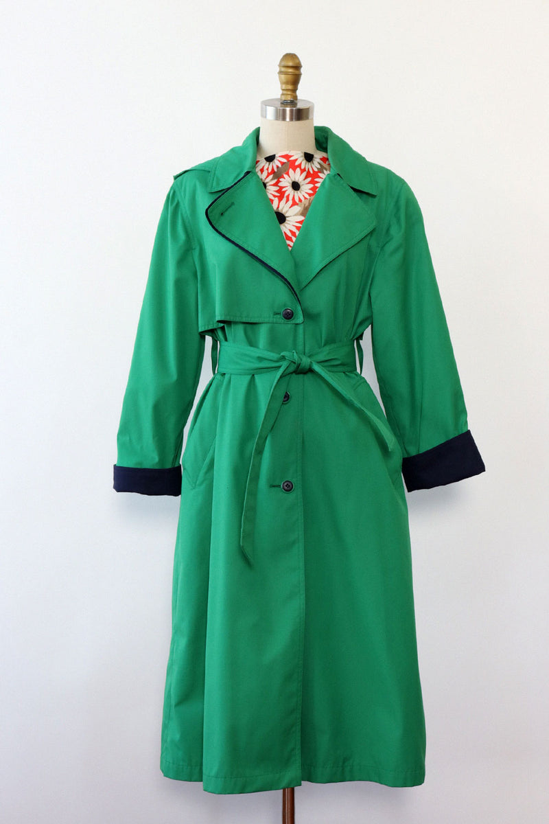 Towne Hooded Green Trench S
