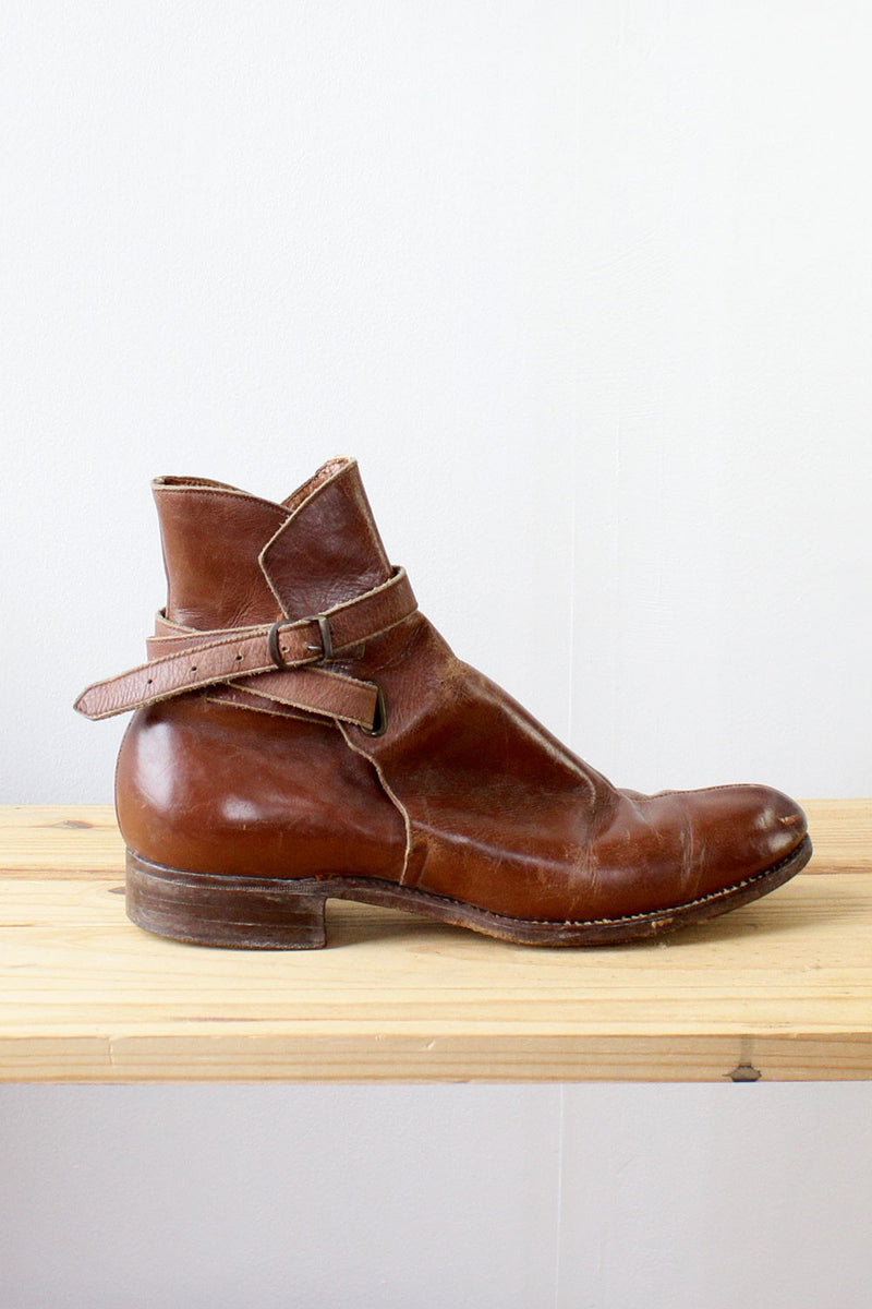 Wraparound Leather Booties 6-6 1/2