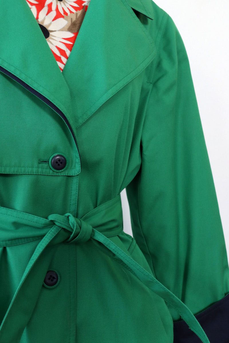 Towne Hooded Green Trench S