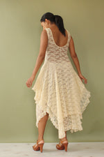 Cream Lace Tier Dress S-L
