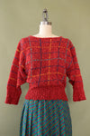 Speckled Red Crop Sweater XS-M