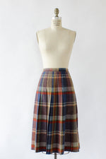 Carol Plaid Pleat Skirt S/M