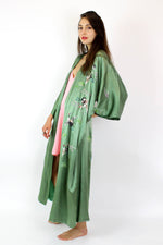 Sage Green Silk Kimono