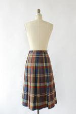 Carol Plaid Pleat Skirt S/M