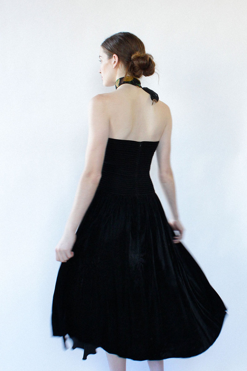 Ellyn Velvet Bustier Dress M