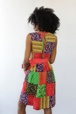 Patchwork Apron Wrap Dress