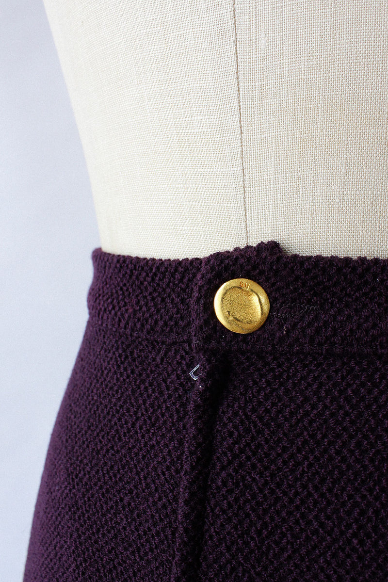 Sonia Rykiel Eggplant Knit Skirt M