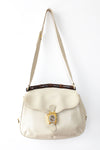 Cream Gucci Bamboo Frame Hobo Bag