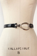Bold Hook and Eye Leather Belt S/M