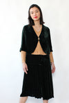 Ivy Silk Velvet & Lace 1920s Dress S/M