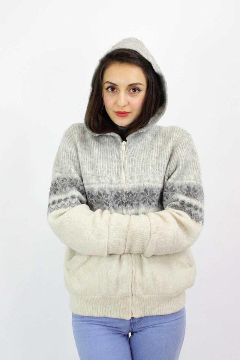 icelandic wool coat with hood