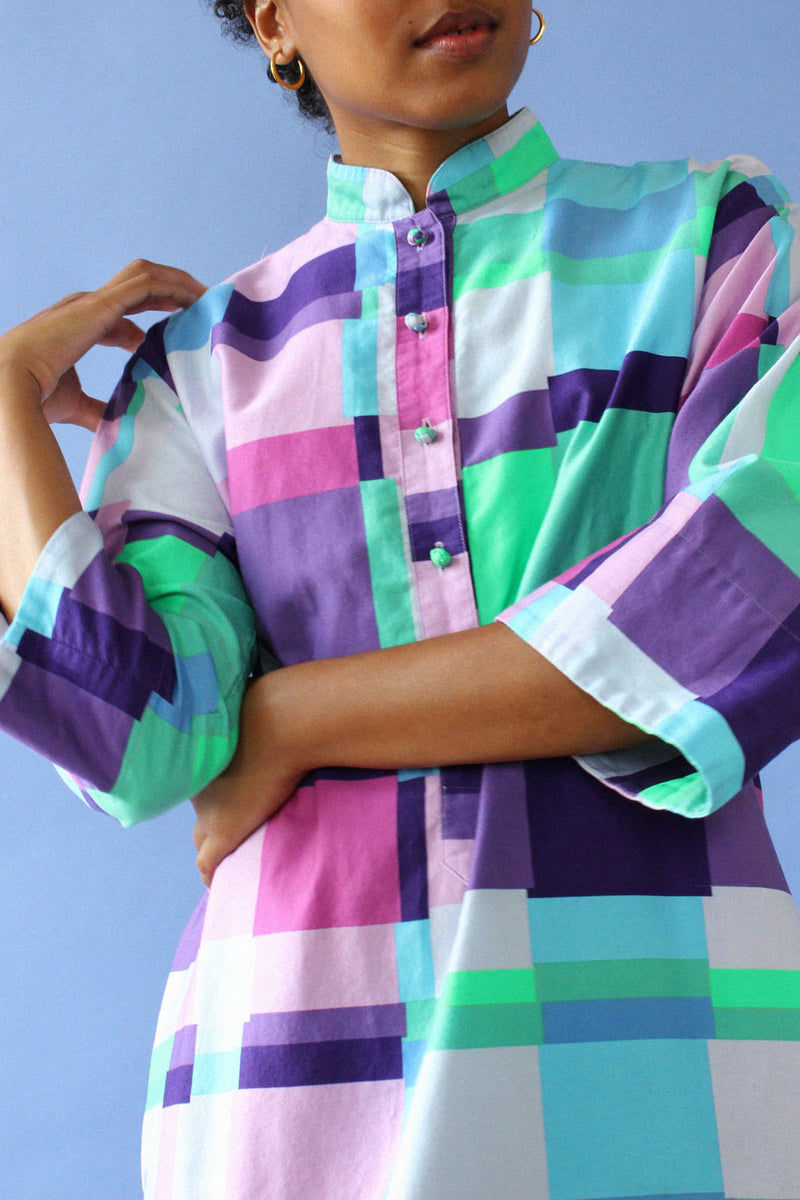 Emerald Violet Ogust Grid Dress S-L
