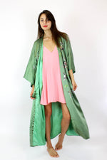 Sage Green Silk Kimono