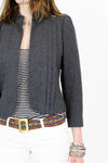 Cropped Boxy Charcoal Jacket S