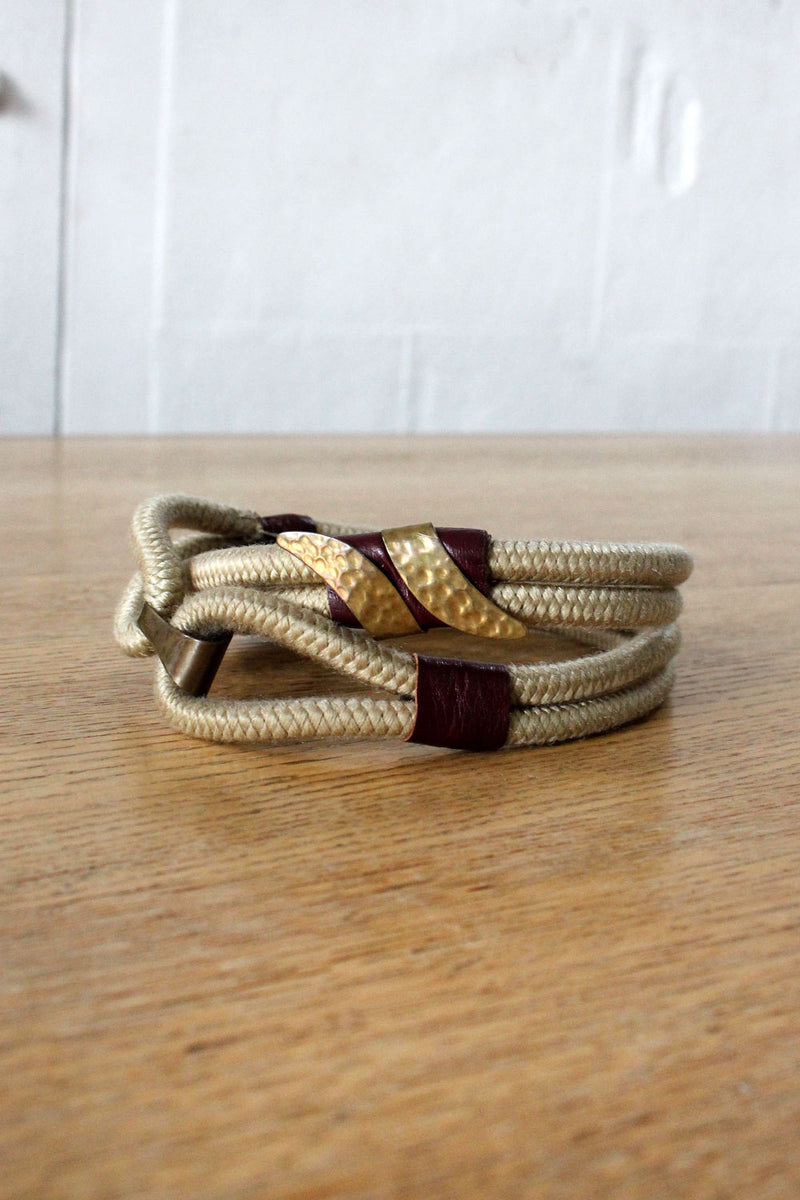 Hammered Brass Rope Belt