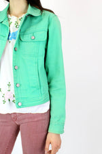 Lime Bill Blass Denim Jacket M
