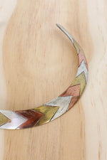 Chevron Mixed Metal Choker