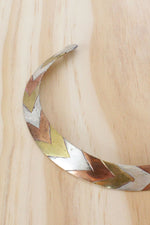 Chevron Mixed Metal Choker