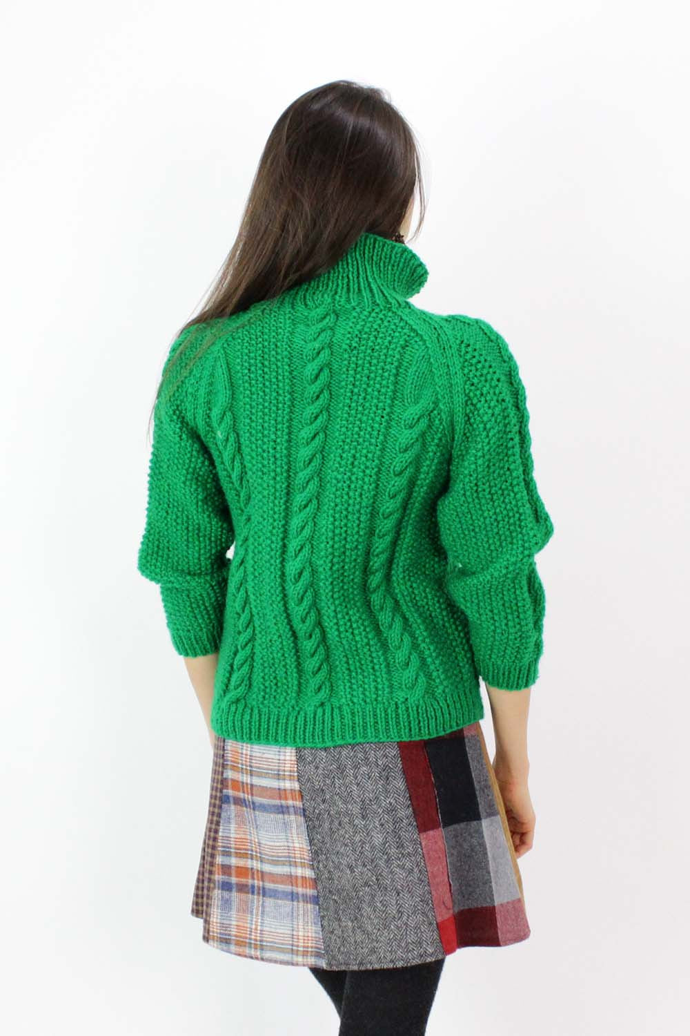 Greener Than Green Chunky Knit Sweater S/M