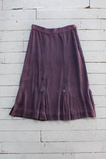 40s Purple Arrow Pleat Skirt XS/S