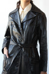 Cat Long Leather Jacket S/M