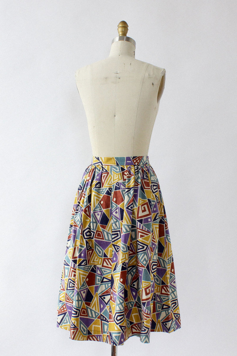Jaeger Prism Print Skirt XS