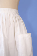 Crisp White Apron Pocket Skirt M