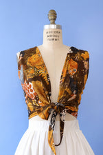 Jungle Wrap Crop Top L