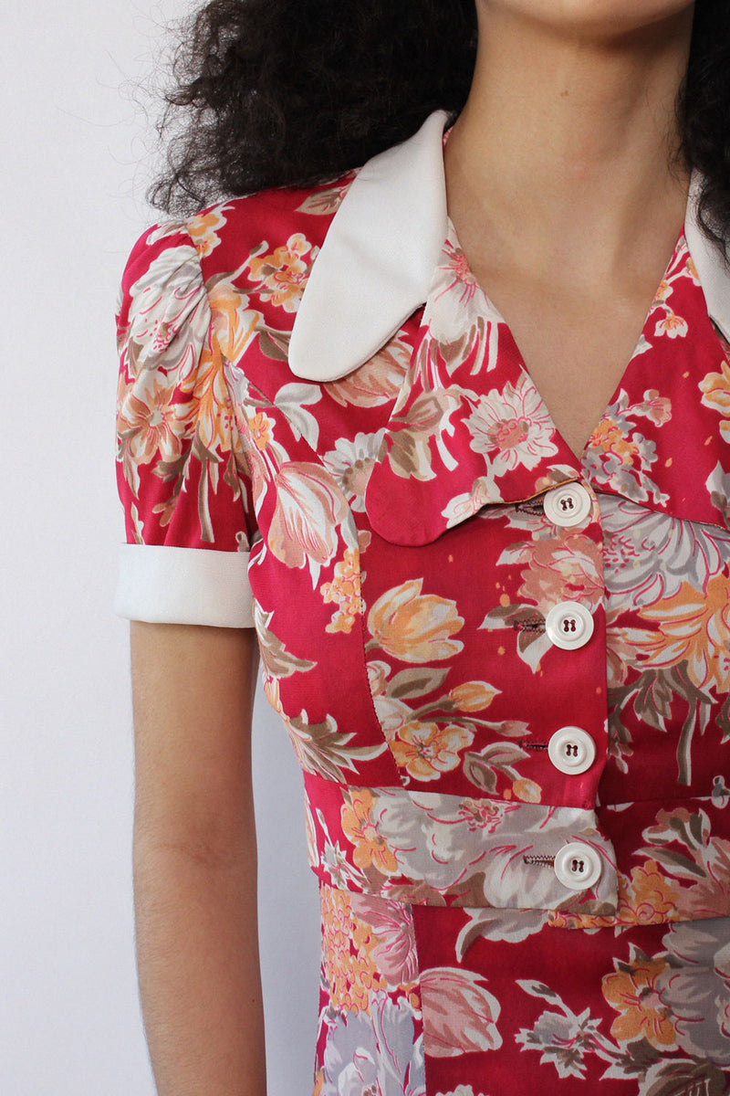 Cranberry Floral Halter Dress & Jacket S/M OMNIA Cranberry Floral Halter Dress & Jacket S/M OMNIA