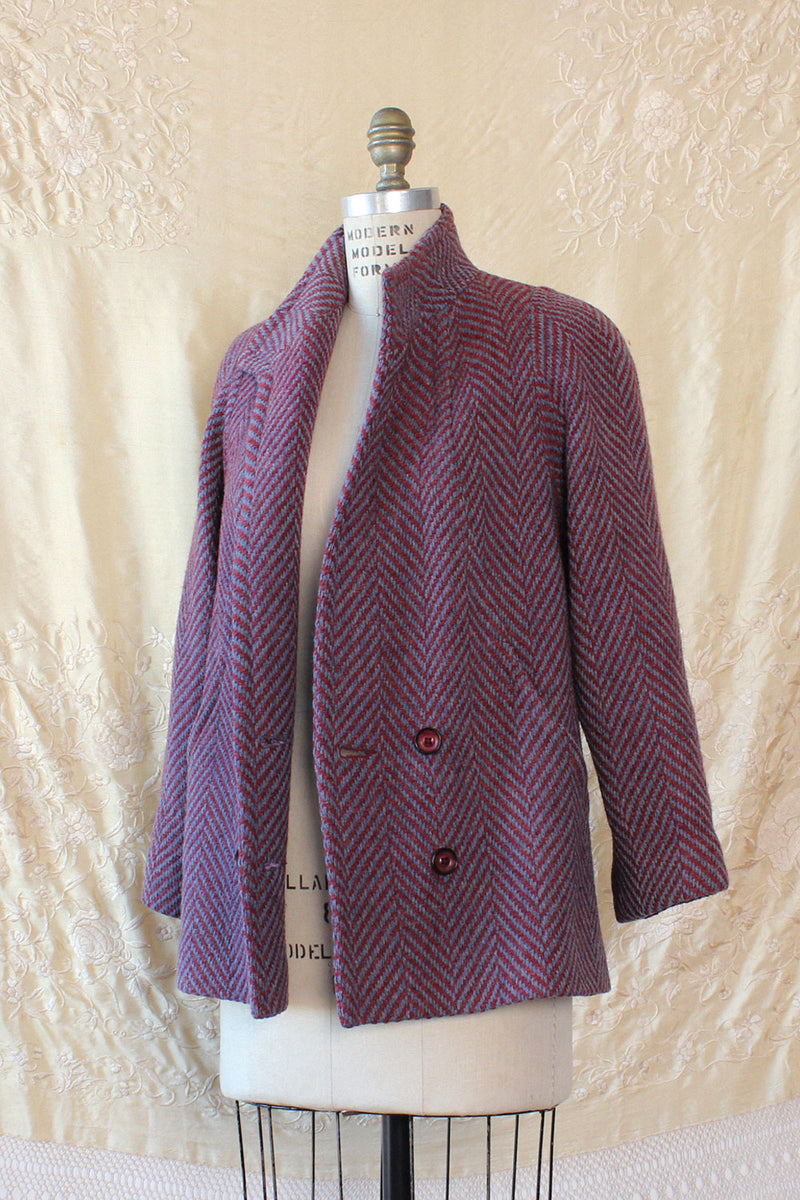 Avoca Wool Chevron Slouch Coat XS/S