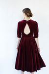 Laura Ashley Merlot Velvet Dress M