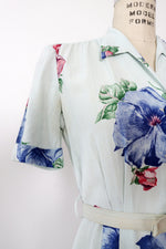 Betty Hartford Hibiscus Linen Dress S/M