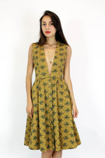 Mr. Mort Quilted Deep-V Dress XS