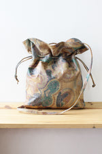 Paisley Leather Bucket Bag