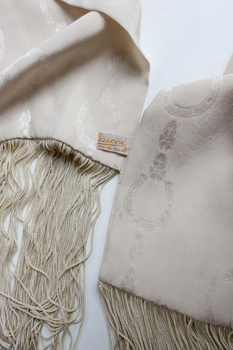 Gucci Ivory Silk Stole