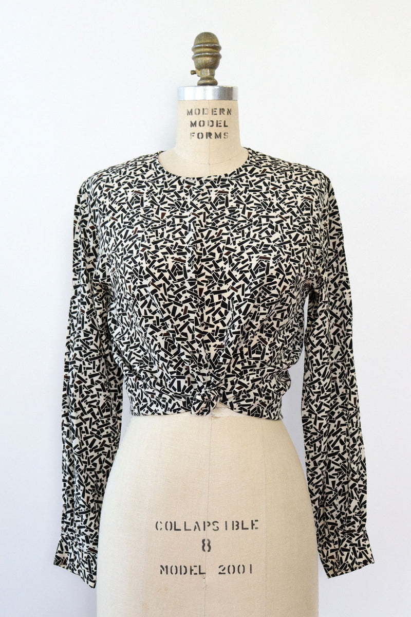Silk Dash Blouse S