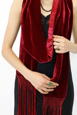 red velvet scarf