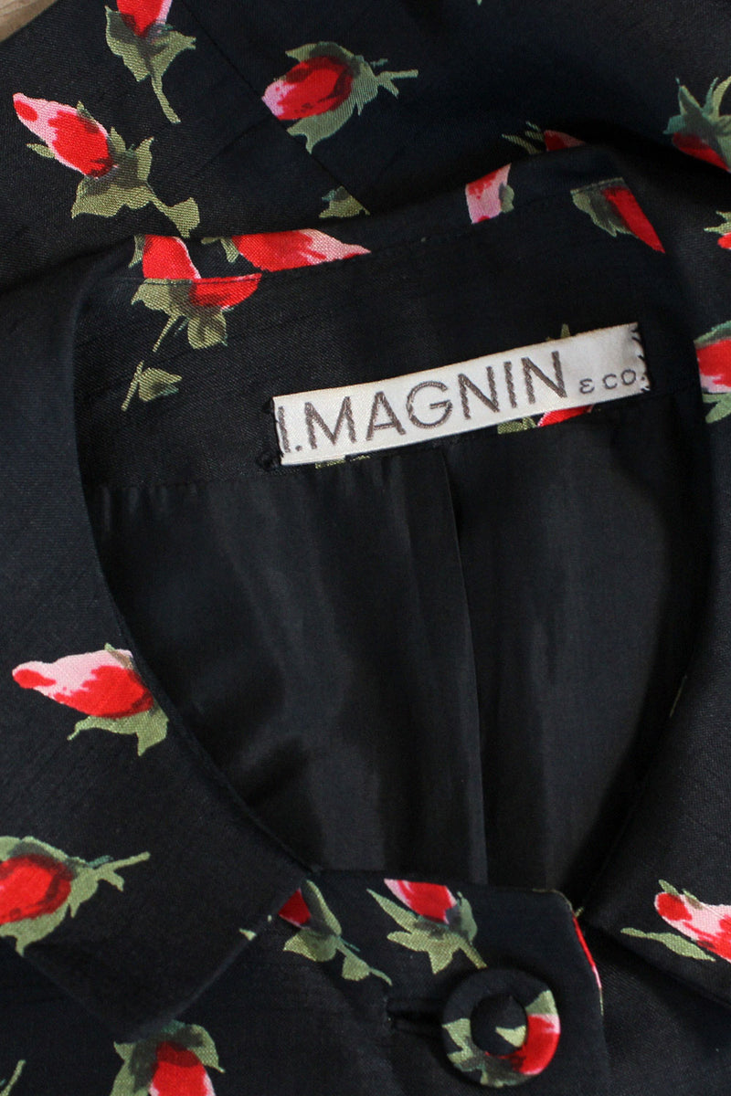 I. Magnin Cropped Rosebud Jacket S/M