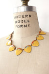 Copper Squash Enamel Collar Necklace