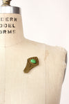 Sage Cabochon Brooch