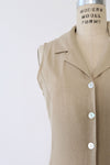 Raw Silk Tan Tea Dress M