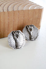 Mano Figa Silver Earrings