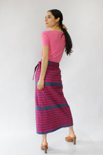 Magenta Stripe Wrap Skirt S/M