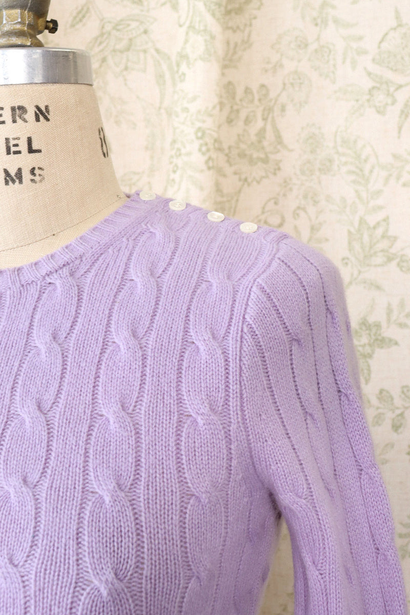 Lavender Cashmere Cable Knit XS/S