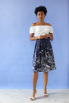 Navy Nautical Print Skirt XS