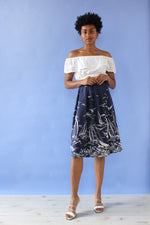 Navy Nautical Print Skirt XS