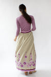 Victor Costa Embroidered Maxi Skirt