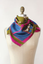 Olive Echo Silk Scarf